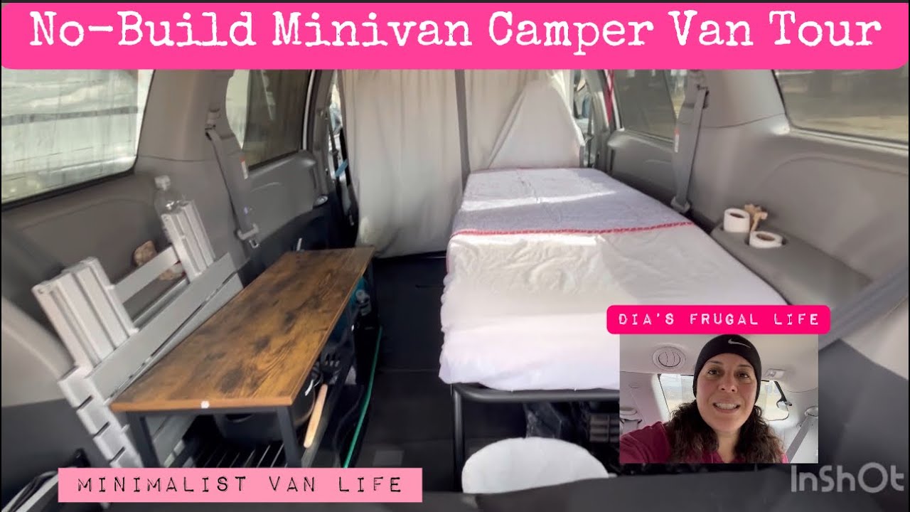No-Build Minivan Camper Van Tour 3 #toyotasienna #diasfrugallife #vanlife #vandwelling #campervan