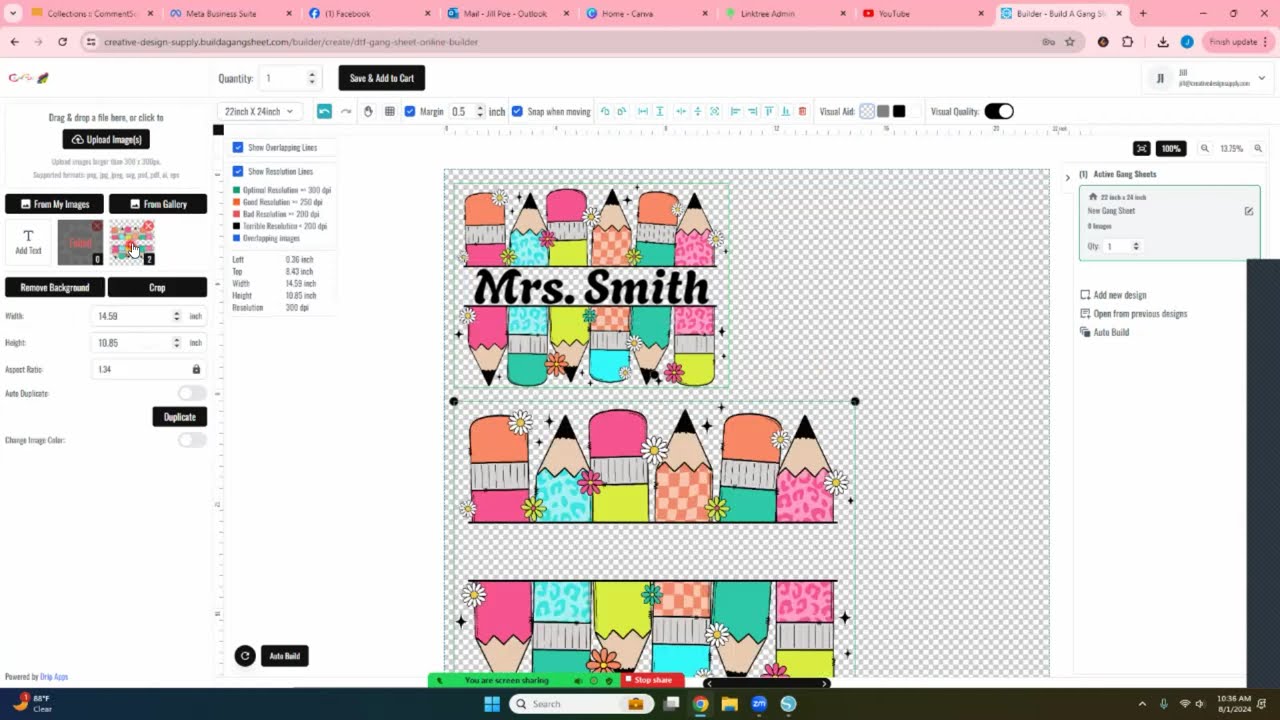 How To Add Text to Customize Your Designs in Creative Design & Supply's Gang Sheet Builder