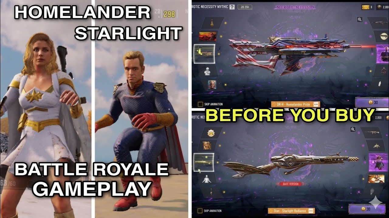 Codm The Boys Homelander & Starlight Character BR gameplay || Before you Buy Draw Rewards Codm 2026