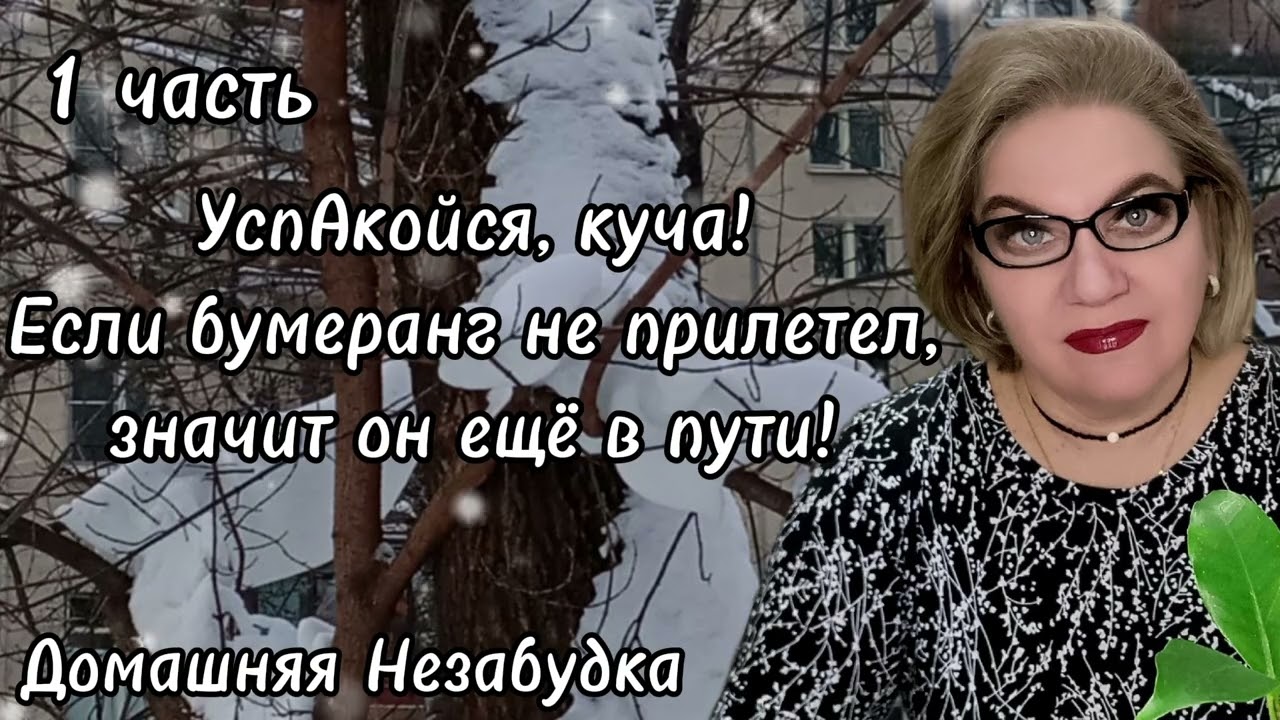 1 часть. УспАкойся, куча❗️Если бумеранг не прилетел, значит он ещё в пути💯❗️