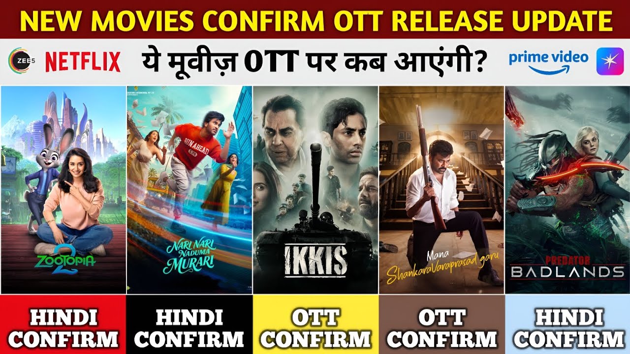 New Movies on OTT Release Update | Mana Shankara Vara Prasad Garu OTT | Ikkis OTT | Netflix, Zee5
