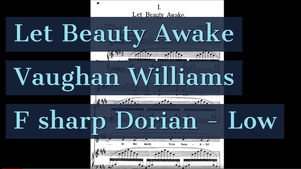 Let Beauty Awake Piano Accompaniment Songs of Travel Karaoke Low Key