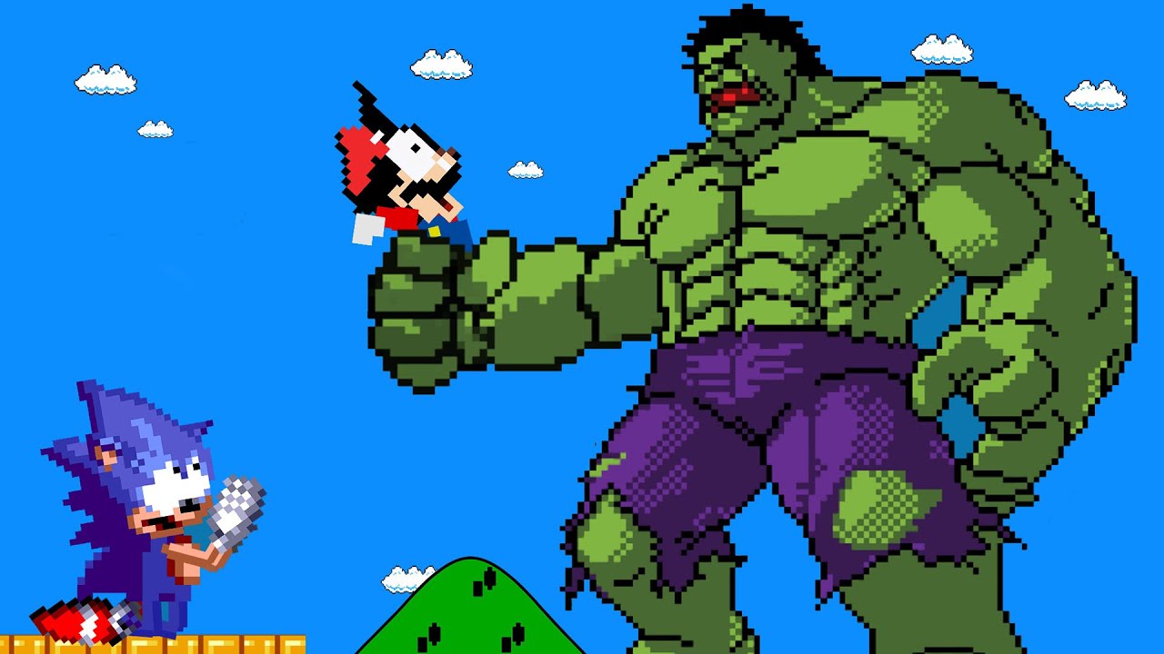 Mario's Battle Mayhem: What if Mario, Sonic vs Hulk Maze | Game Animation