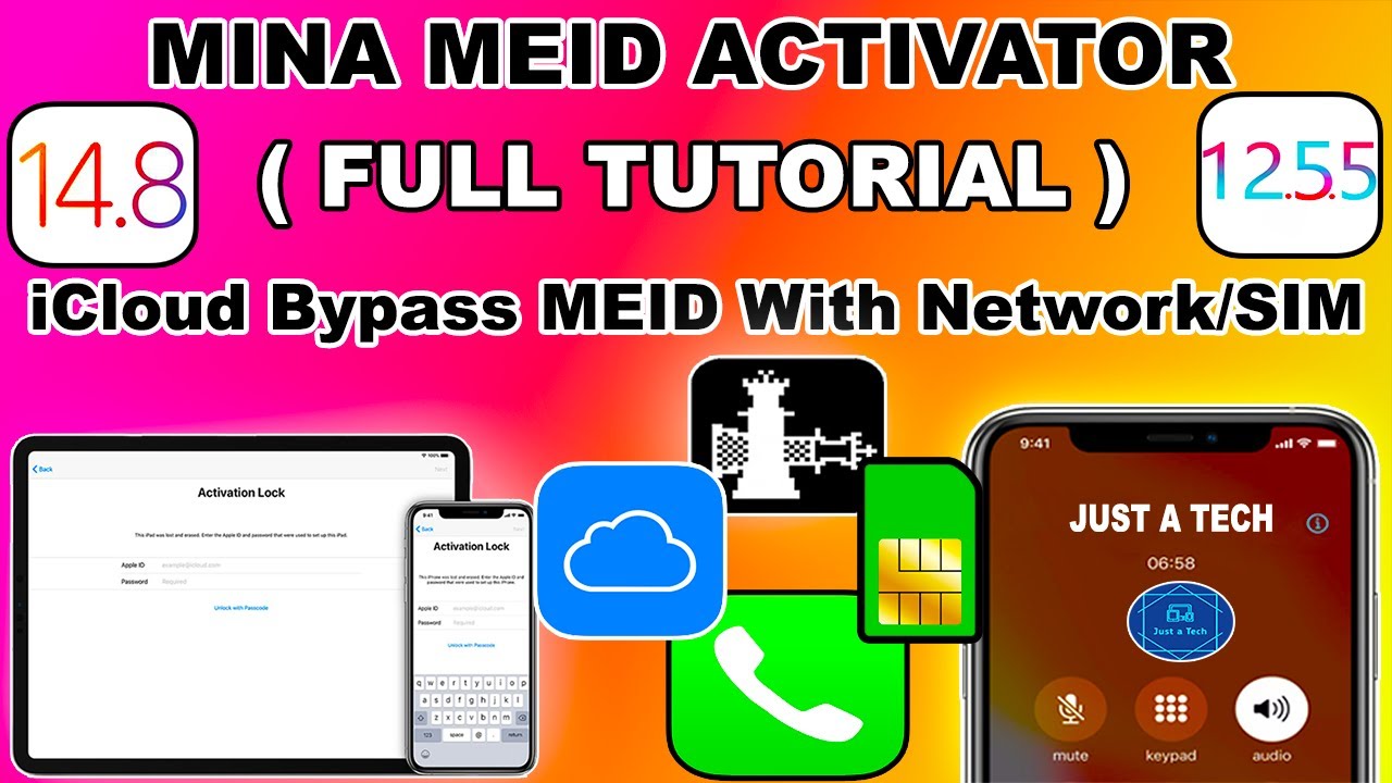 Mina Meid Activator | Untethered iCloud Bypass Meid With Sim/Signal/Network iPhone 5S/6/6S/7+/8/8+/X