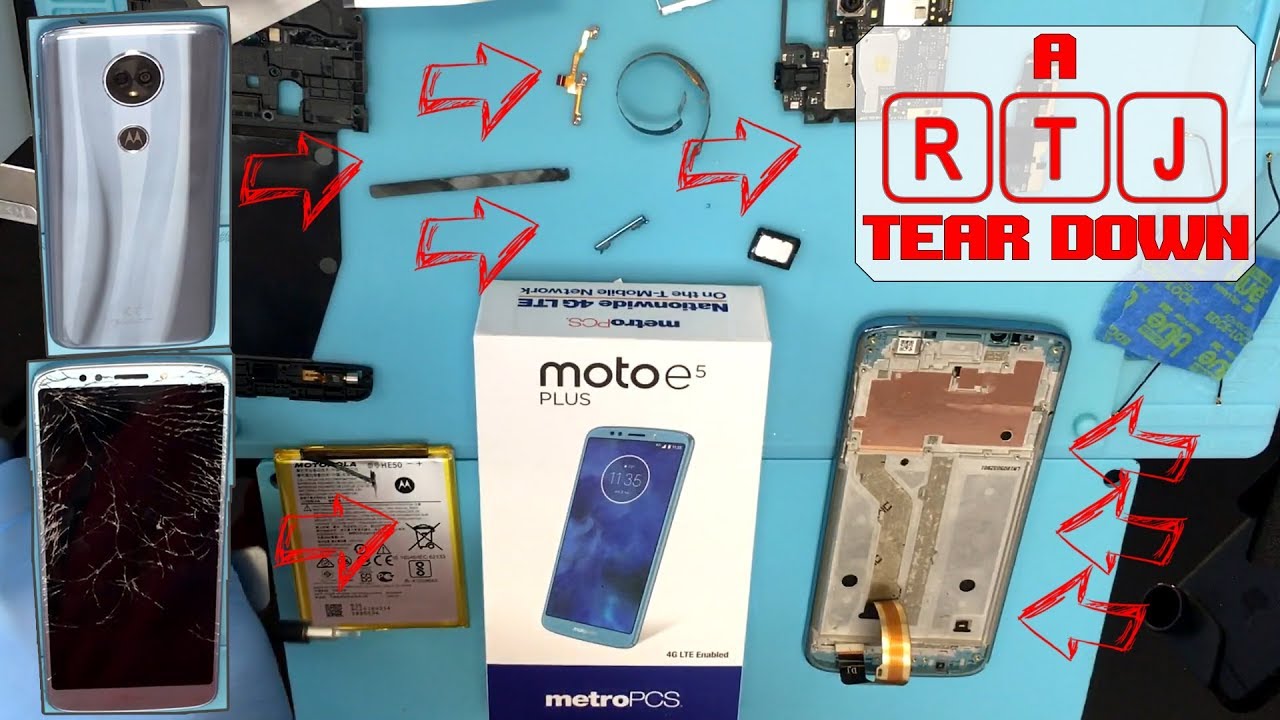 Motorola Moto E5 Plus Teardown (Break Down)- How to Disassemble the Moto E5 + Broken Screen Removal