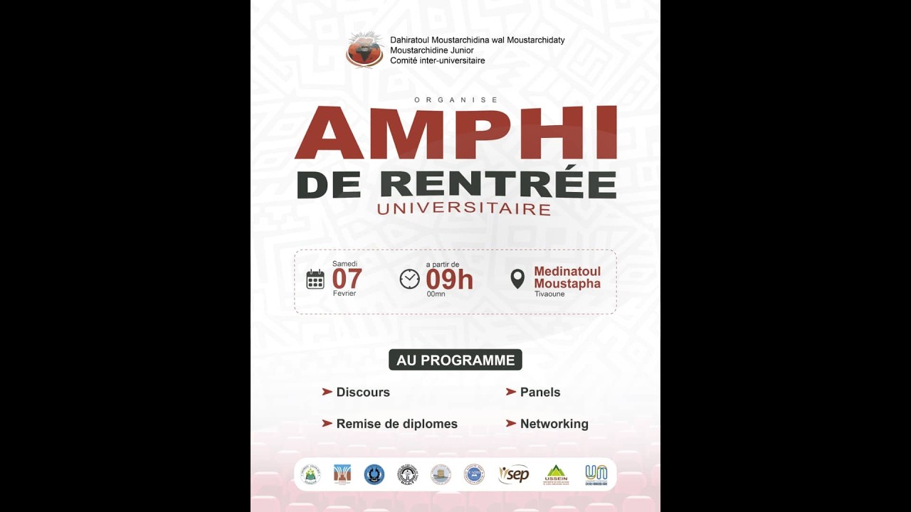🔴Amphi de Rentrée universitaire 2026 avec le Comité inter-Universitaire du DMWM