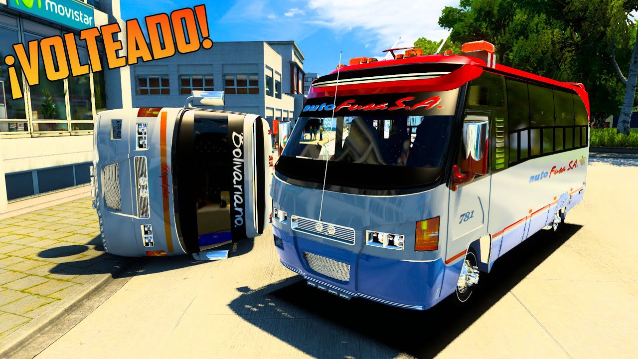 ¡BUSETA TERMINA VOLTEADA POR EXCESOS DE VELOCIDAD! | American Truck Truck Simulator
