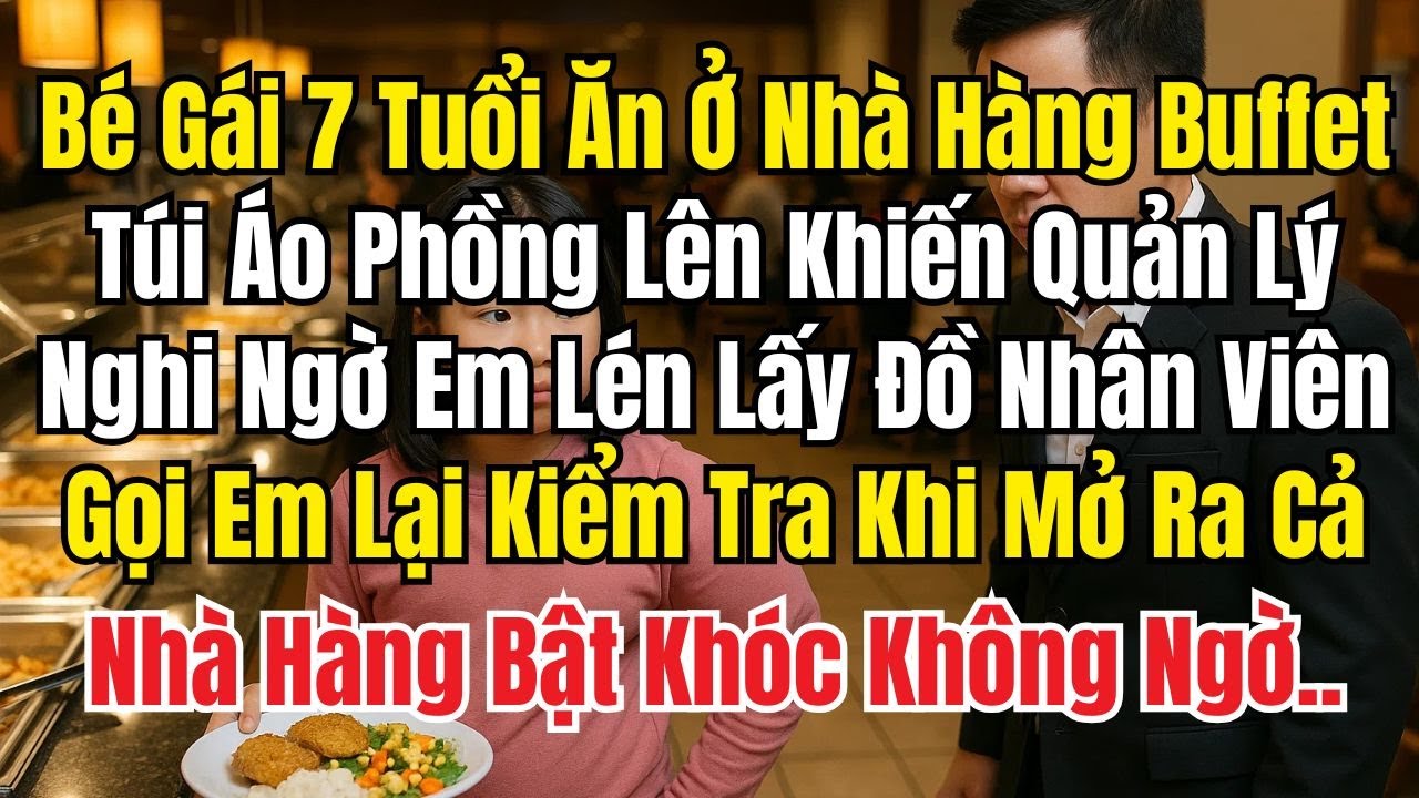 Bé Gái 7 Tuổi Sau Khi Ăn Ở Nhà Hàng Buffet Túi Áo Phồng Lên Khiến Quản Lý Nghi Ngờ Em Lén Lấy Đồ