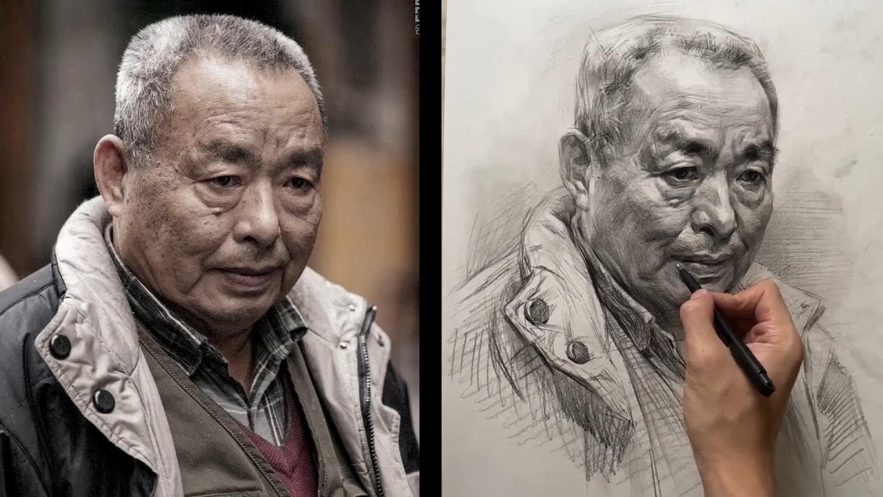 How to Draw An Old Man Step by Step | Portrait Drawing Tutorial