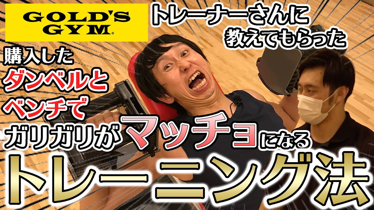 【ゴールドジム】トレーナー直伝！ダンベルとベンチでマッチョになれるトレーニング方法｜やまねチャンネル＃33