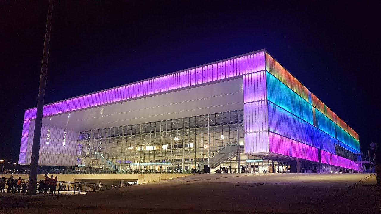 Светодиодное фасадное освещение &ndash; Antel Arena &ndash; Освещение и декор фасадов зданий