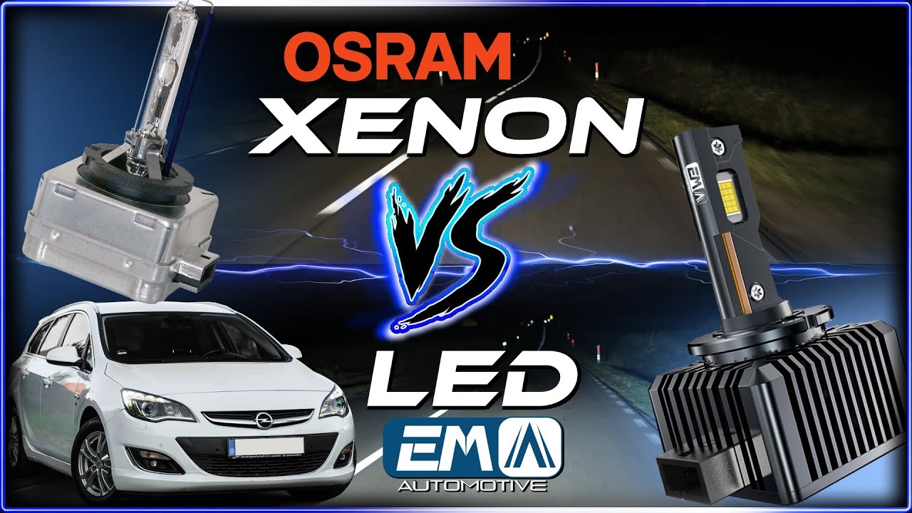 Por&oacute;wnanie żar&oacute;wek D1S | OSRAM Xenon vs. LED D-Line | Opel Astra J (4K 2160p)