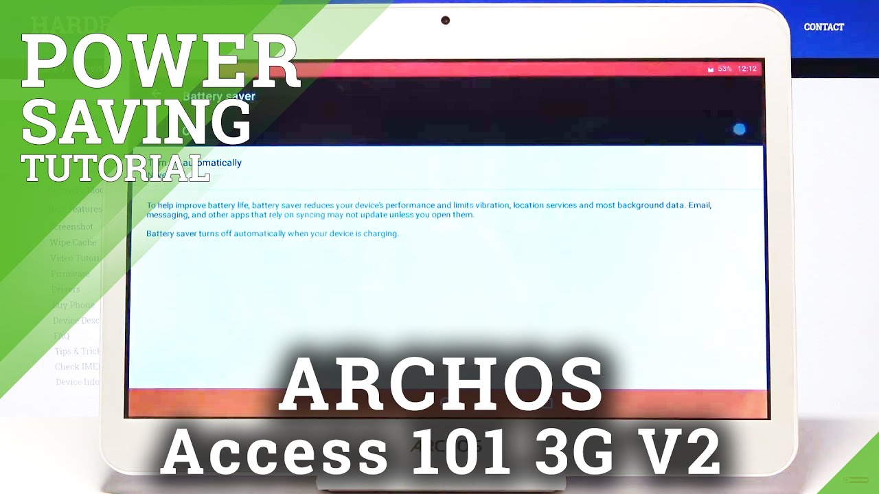 How to Battery Saver on ARCHOS Access 101 3G V2 &ndash; Power Saving Mode