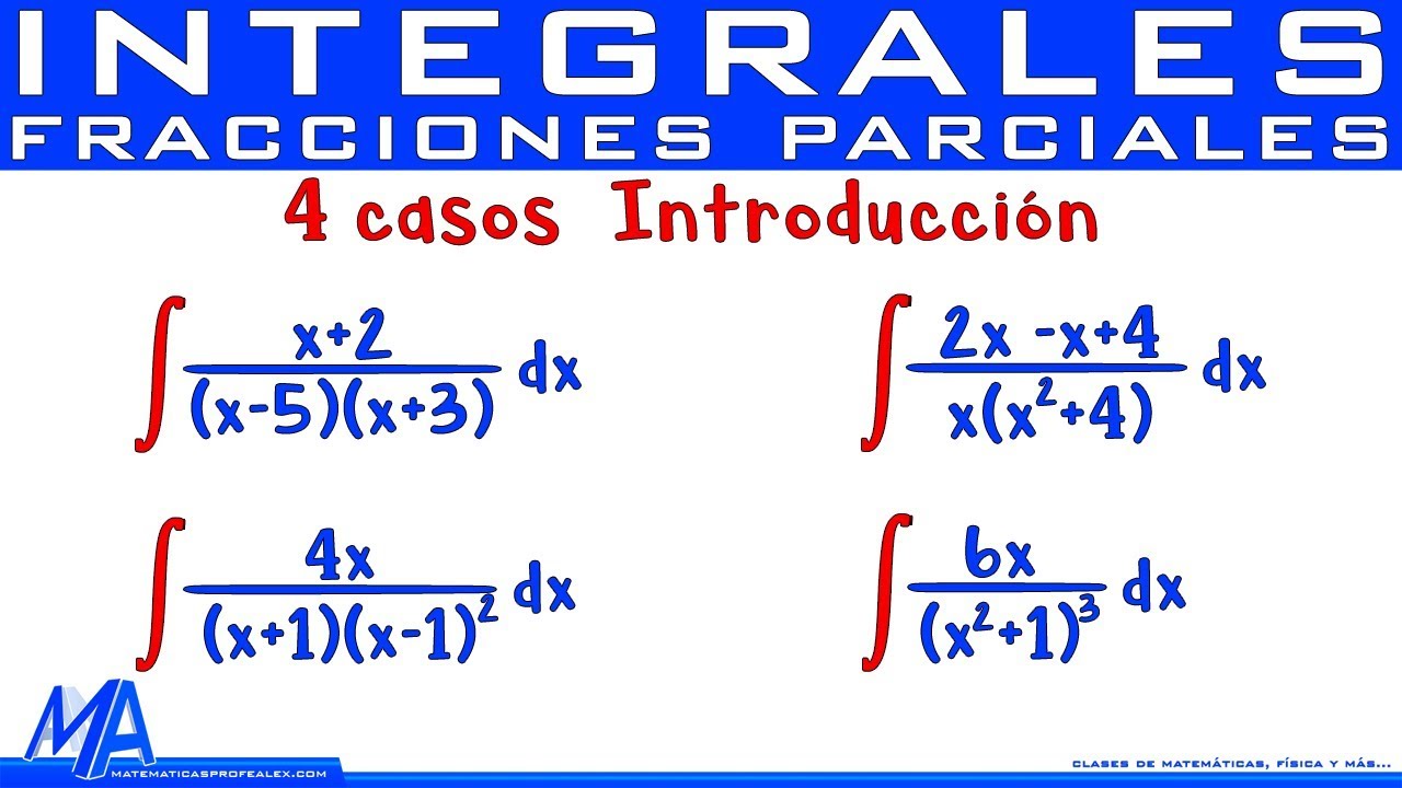 Integración por fracciones parciales | Los cuatro casos Introducción