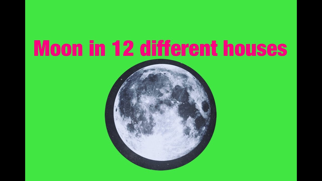 Moon in 12 different houses in astrology