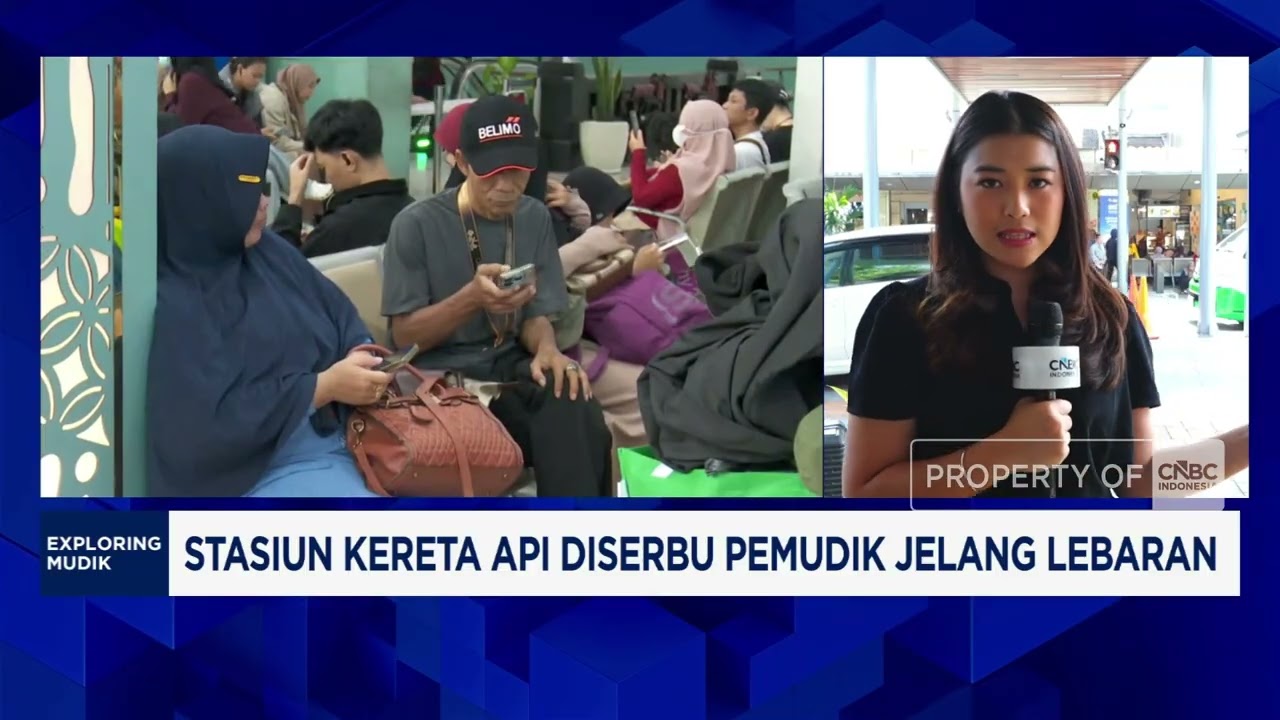 Stasiun Kereta Api Diserbu Pemudik Jelang Lebaran