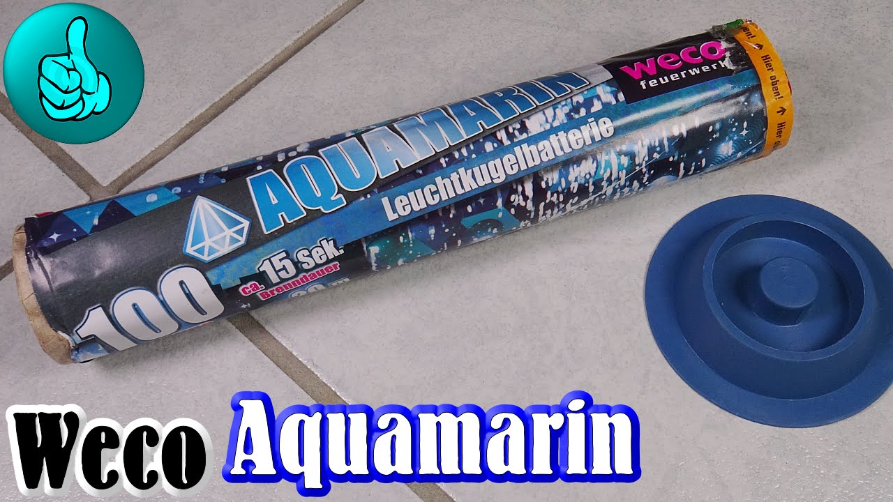 Weco Aquamarin - 100 Schuss Leuchtkugel Batterie [Full HD]