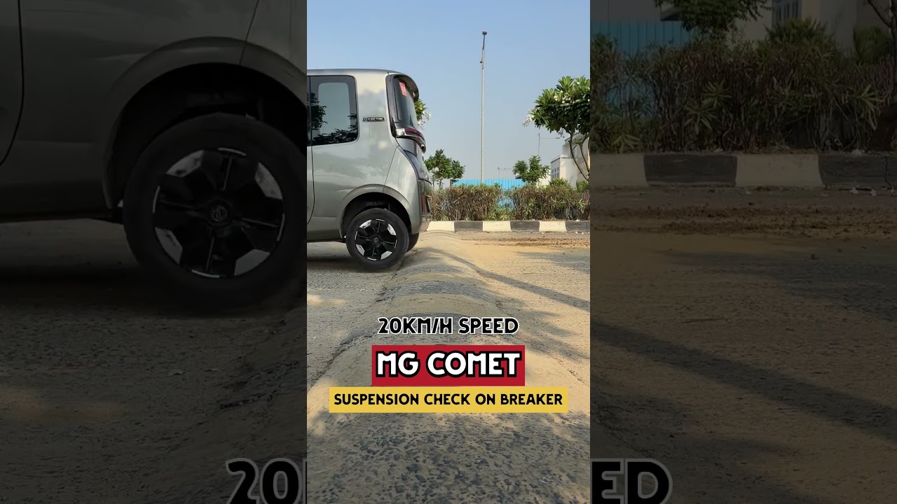 MG Comet Suspension test in different speed ||| Comet Suspension travel on speed Breaker ||