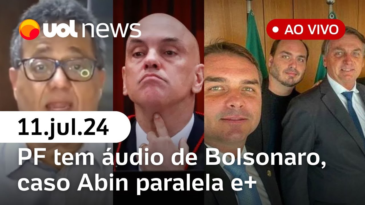 PF tem áudio de Bolsonaro sobre blindar Flávio; Abin paralela, PGR contra prisões | UOL News ao vivo
