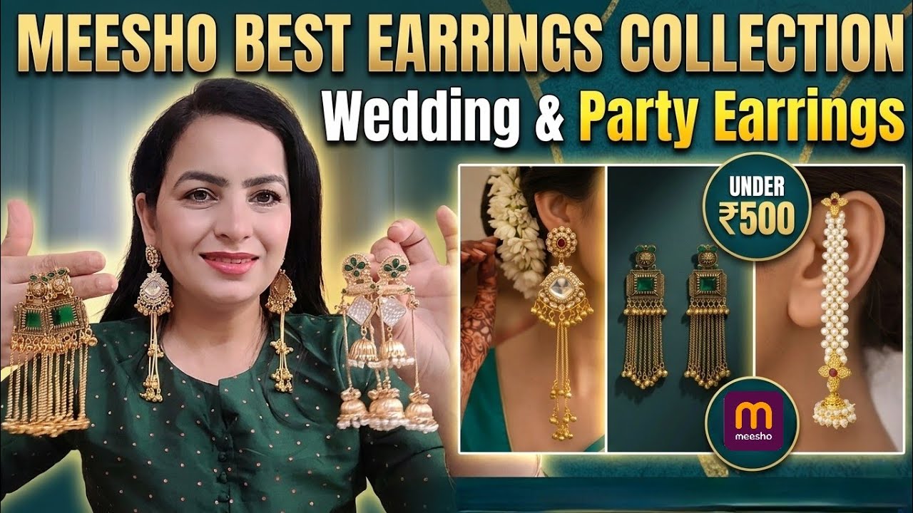 Meesho Best Earrings Collection 2026 | Wedding & Party Earrings Under ₹500 | Anvi Vlogs 