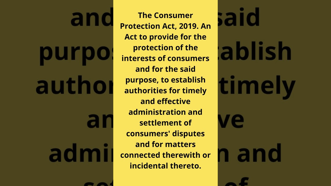 What is Consumer Protection Act in India