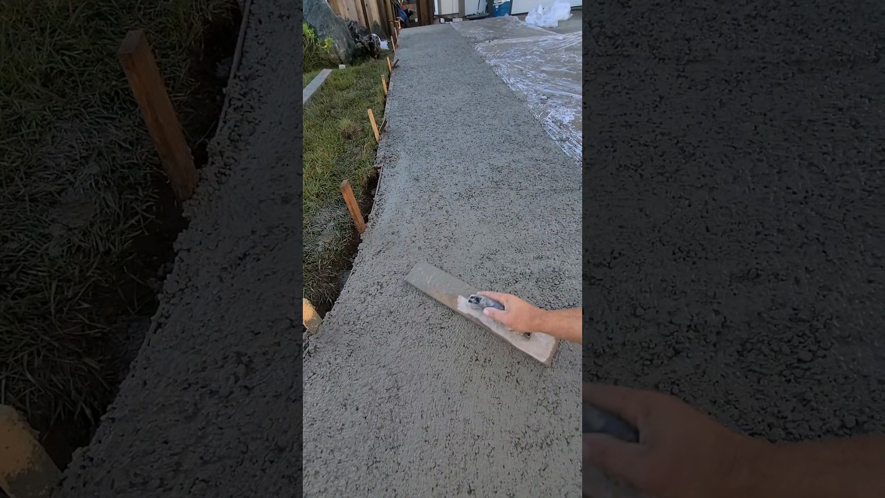 exposed aggregate concrete, same day wash. #construction #concrete #easy #new