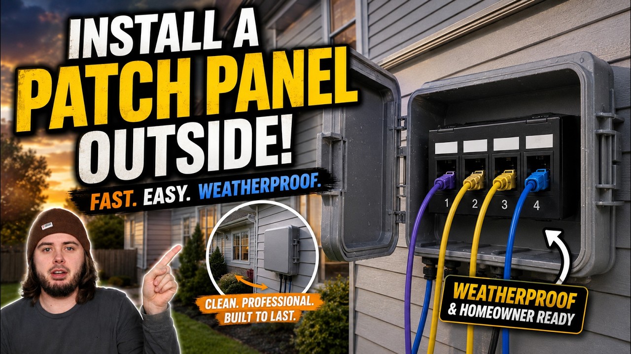 How I Ran Ethernet & Fiber Outside (Clean Patch Panel Setup)