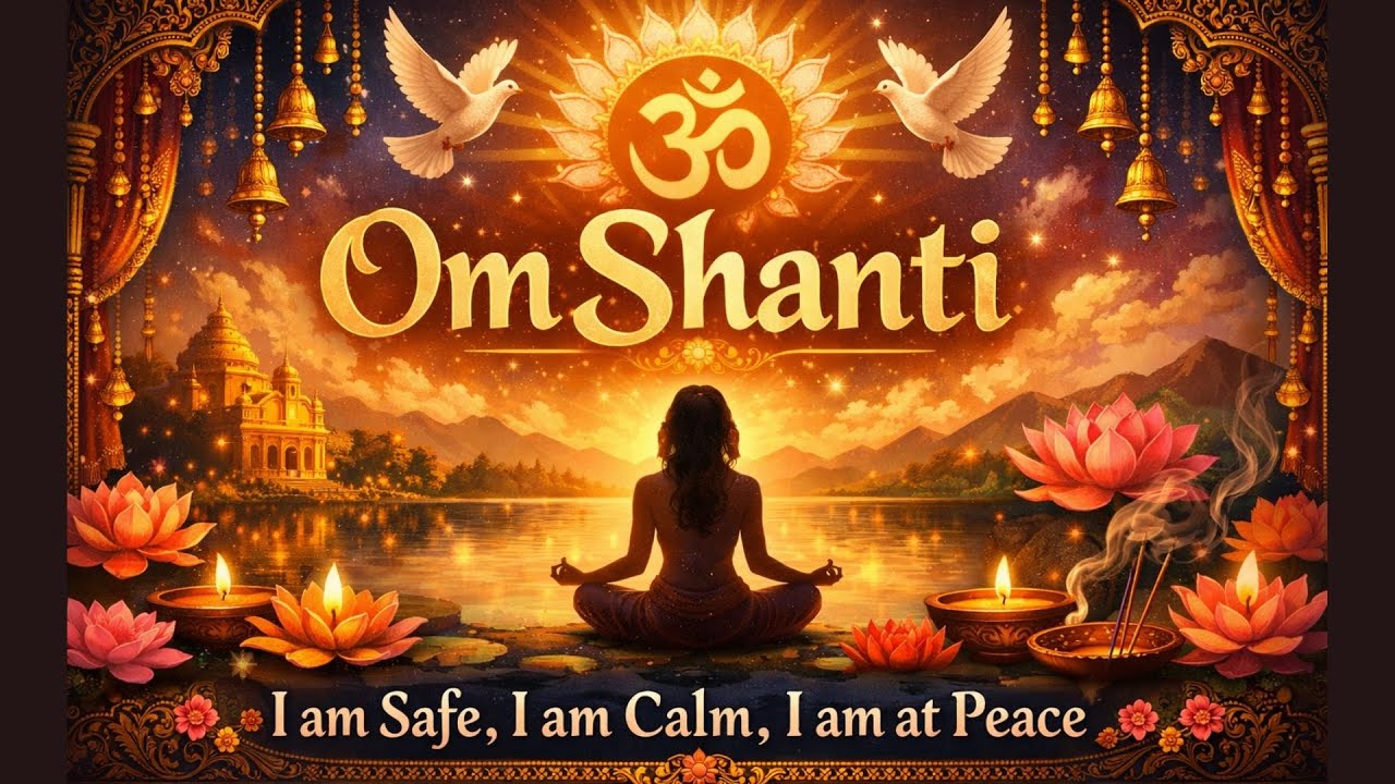 Om Shanti Mantra 🌿 | I Am Calm, I Am Safe, I Am at Peace | Deep Relaxation & Inner Stillness
