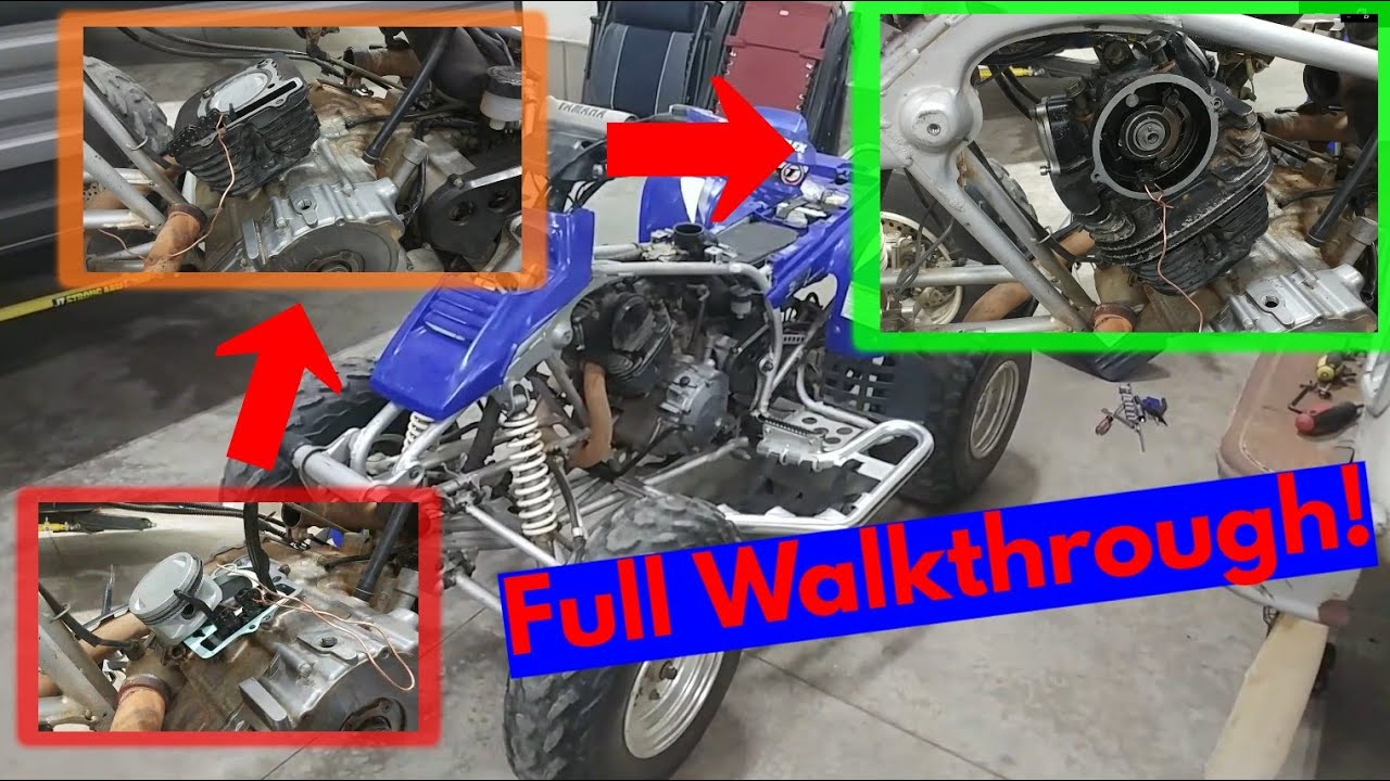 Full Top End Engine Rebuild - Yamaha Warrior 350 (Camshaft, Rocker arms, Piston, Valves, Cylinder)