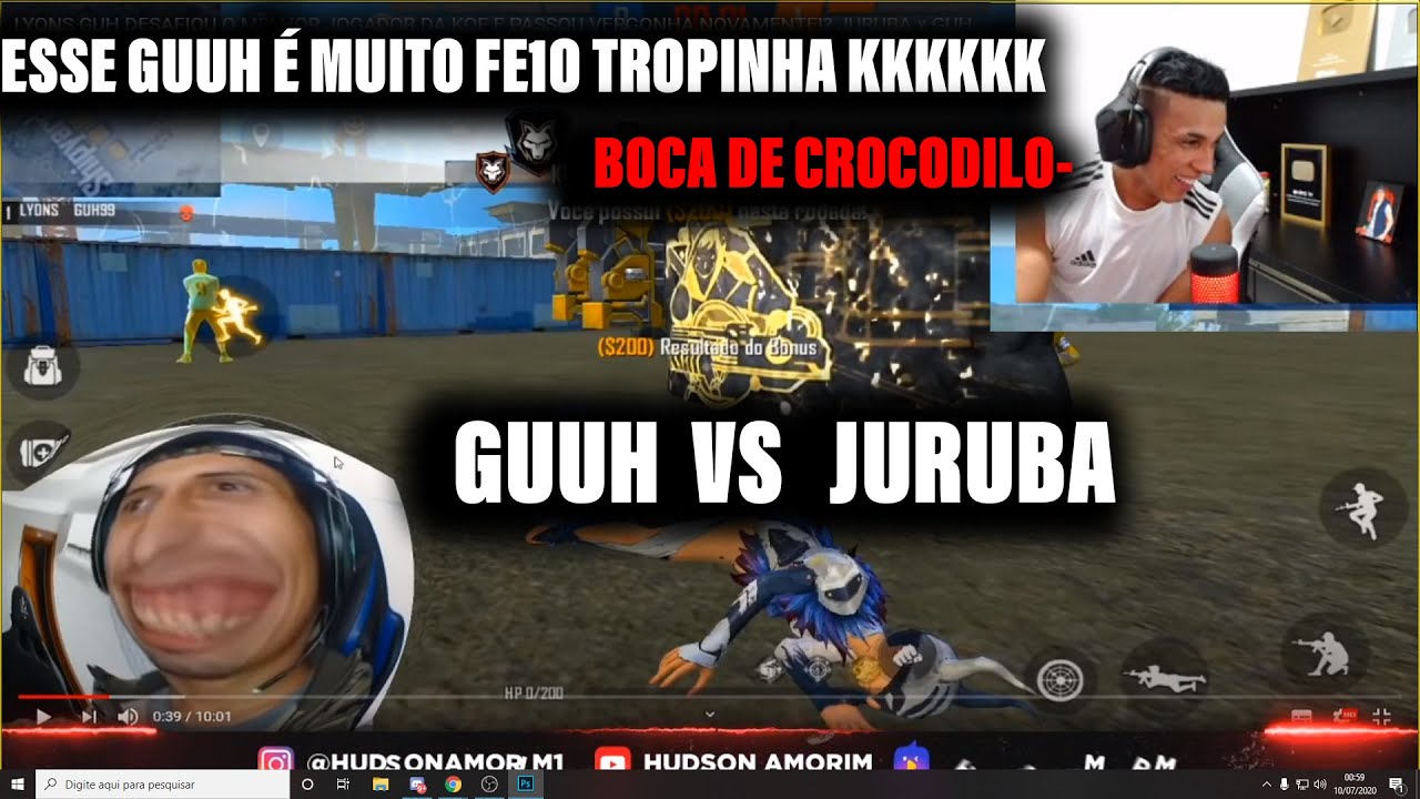 HUDSON AMORIM REAGINDO GUUH  VS JURUBA X1 INSANO !!