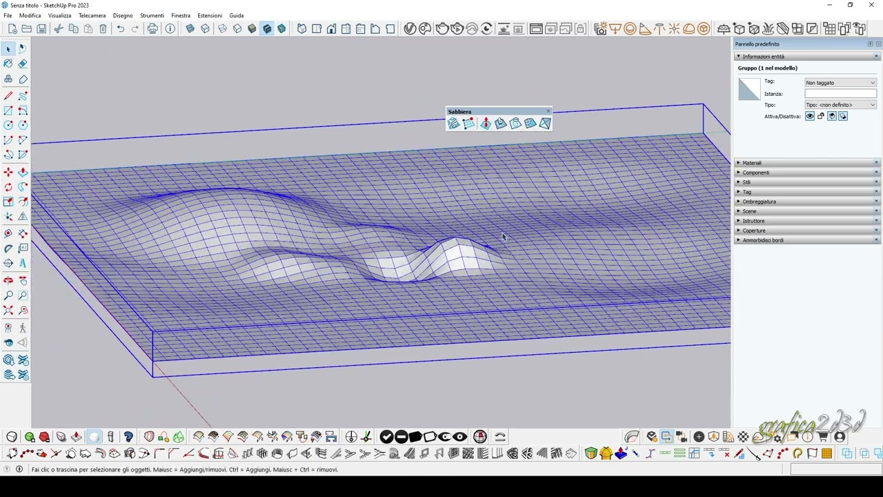 sketchup strumento sabbiera