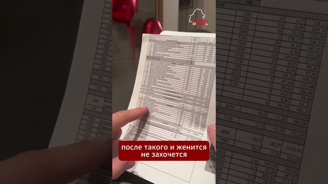 Молодожёны показали шок-счёт от кейтеринга на свадьбу #свадьба #кейтеринг #цены #шок #молодожены
