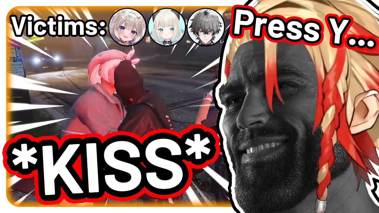 AYO?! Axel tricks gang members into Pressing Y to kiss 【Holostars EN / VCR GTA】