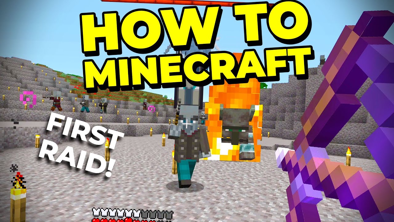 How to Defeat a Pillager Raid and WIN! - How to Minecraft #23