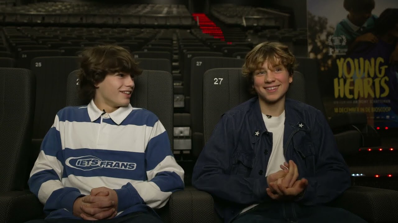 Lou (15) and Marius (15) play the leading roles in the new film 'Young Hearts'