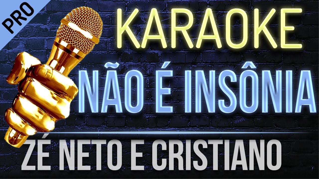 Não é Insônia - Zé Neto e Cristiano (karaoke Version) #karaoke #instrumental #playback