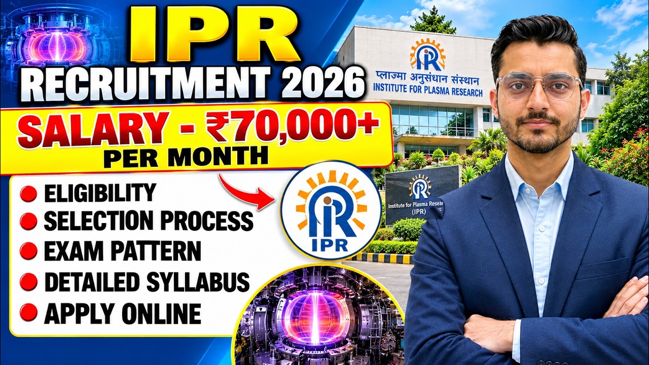 IPR Recruitment 2026 | Project Scientific Assistant, Scientific Officer & More Posts | Govt Jobs