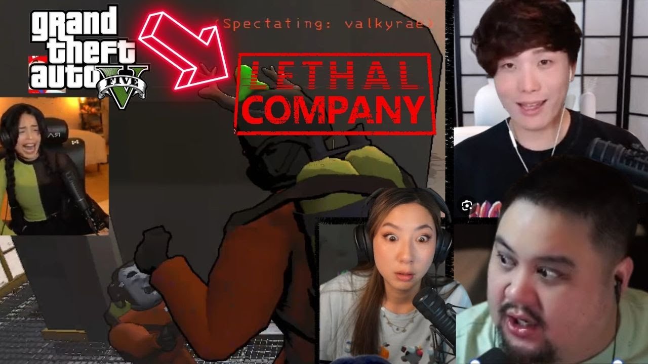 Cats & Fire Exits Lethal Company Lobby with stacked GTA RP-ers Led by Valkyrae Sykkuno Lysium Fuslie