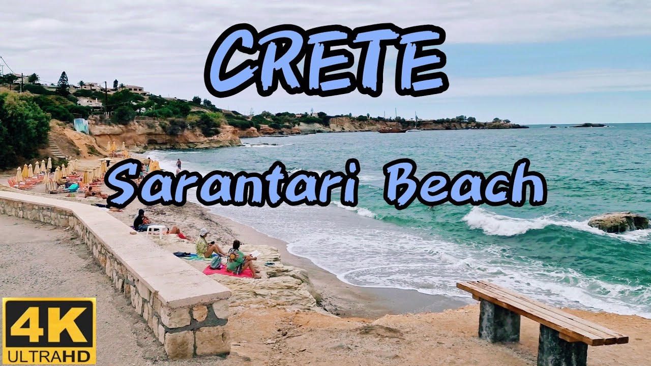Пляж Сарантари 🏖 и натуристский пляж FKK в бухтах Лиманакия недалеко от Ираклиона и Малии Крит