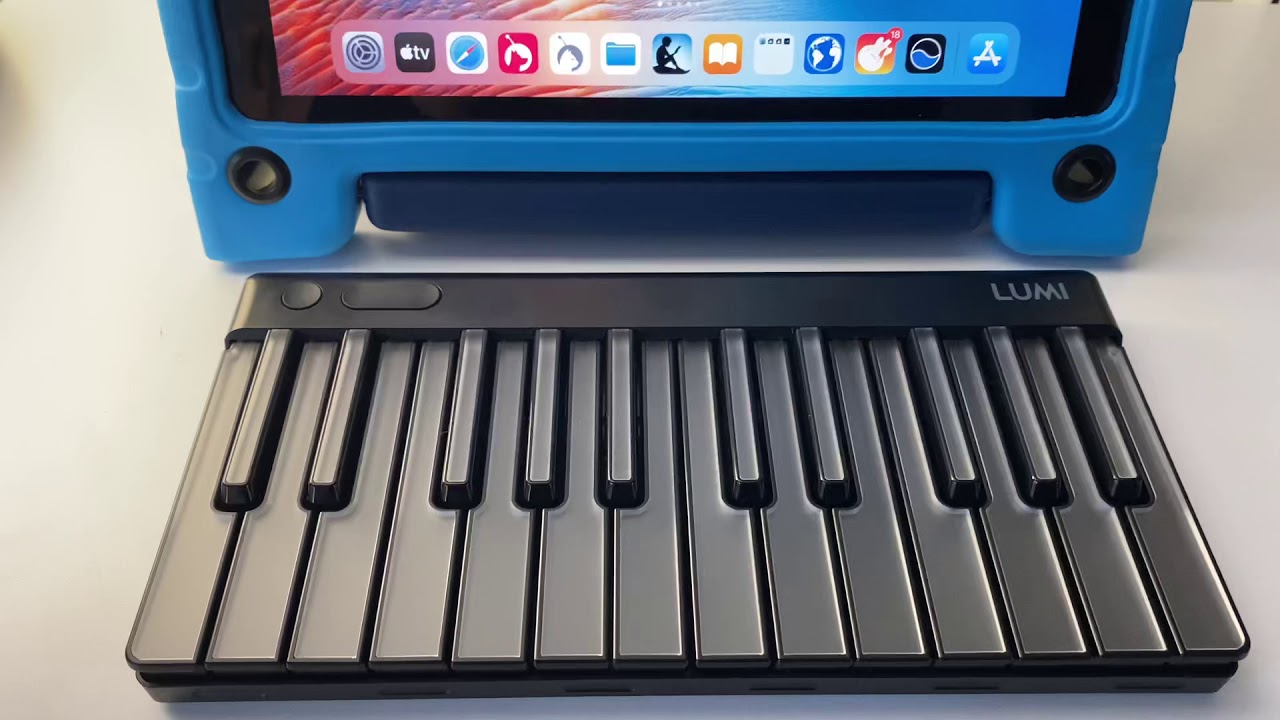 Используйте клавиши LUMI от Roli с GarageBand (MIDI) на iPad.
