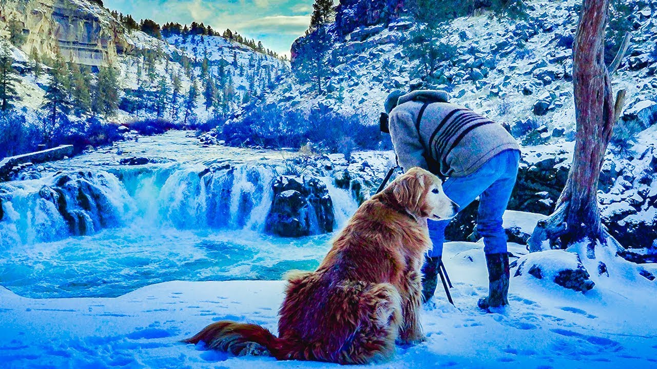 Landscape Photography Winter Waterfall
