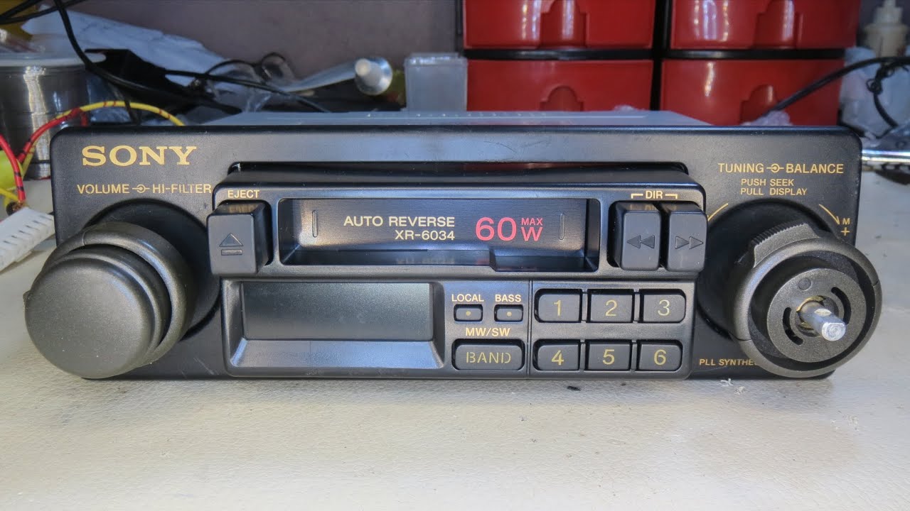 SONY XR-6034 Car Cassette Player Repair ( Capacitors, Pinch Roller & Belt )索尼汽車卡式唱機維修 更換壓帶輪, 皮帶 & 電容