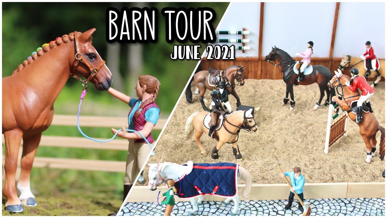 SCHLEICH BARN TOUR: Schleich and Breyer CollectA Barn Tour- Model Horse Barn Tour July 2021
