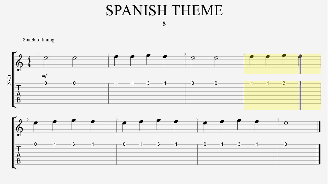 8 SPANISH THEME - TAB