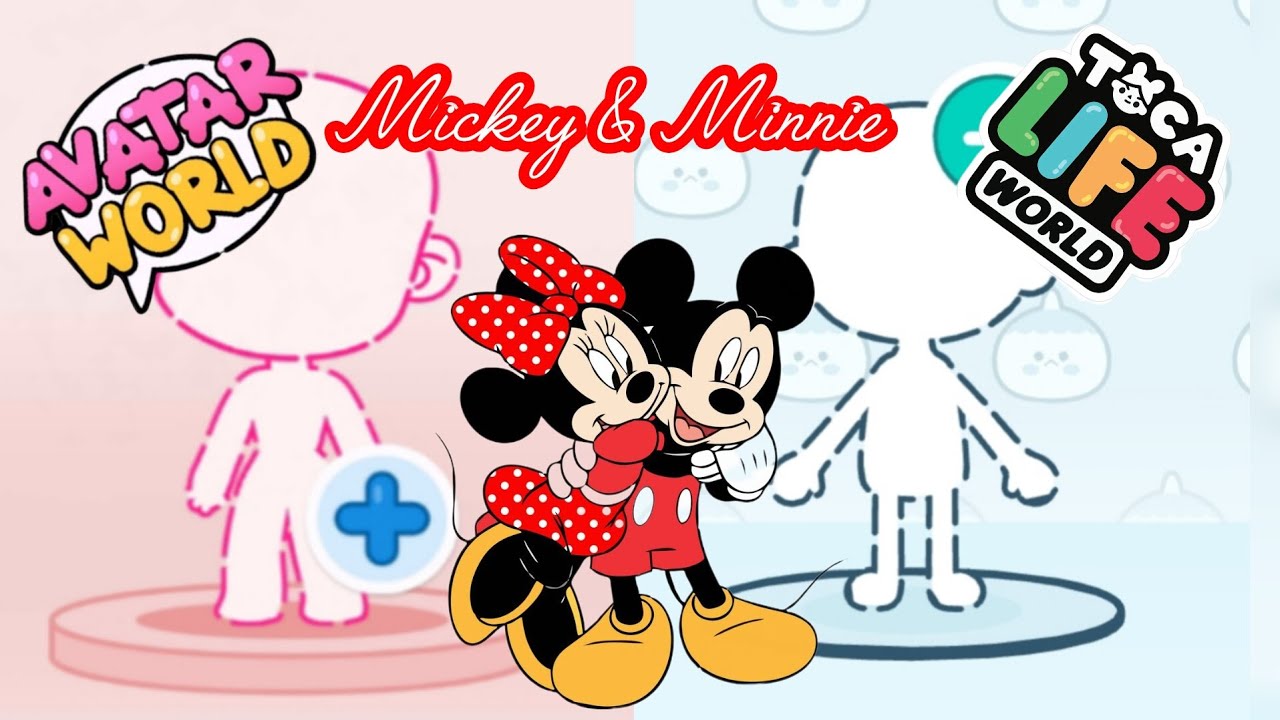 How To Make Mickey & Minnie in Avatarworld and Tocalifeworld #mickeyandminnie #tocaboca #avatarworld