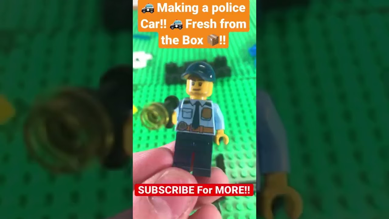 Making a Lego police Car fresh from the Box!! #short #brickfilm #lego #buildlego #legostopmotion