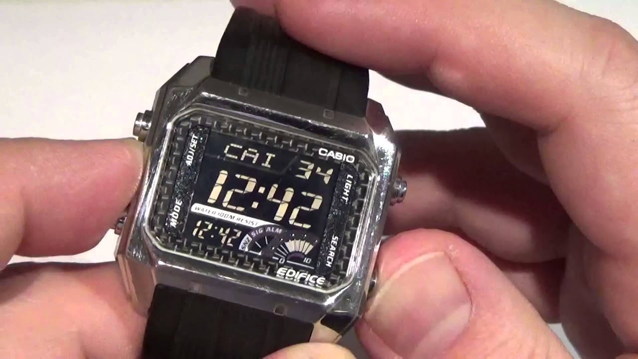 Casio Edifice EFD 1000 | digital wrist watch lcd uhr review resin strap