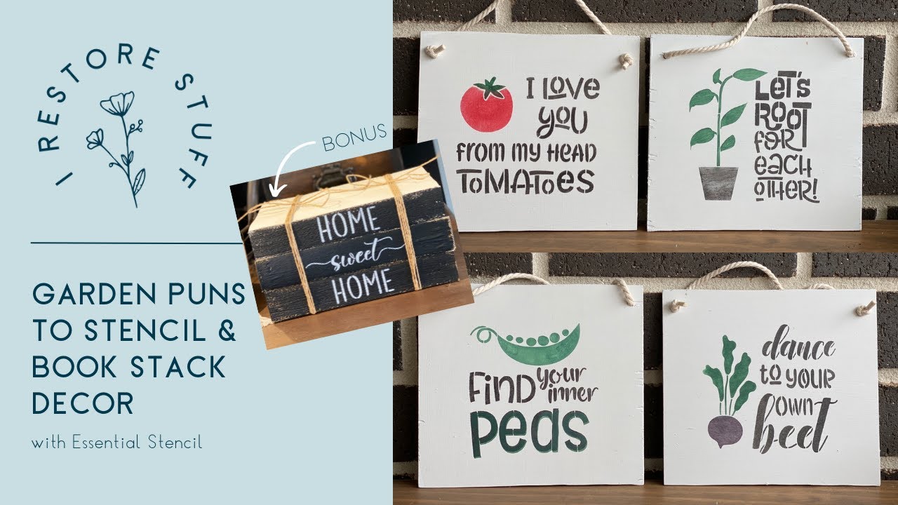 Essential Stencil Garden Puns make cute signs for the Garden!
