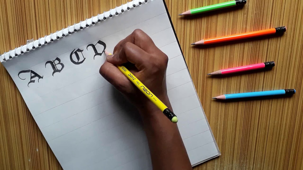 Calligraphy | Old english fonts | pencil calligraphy