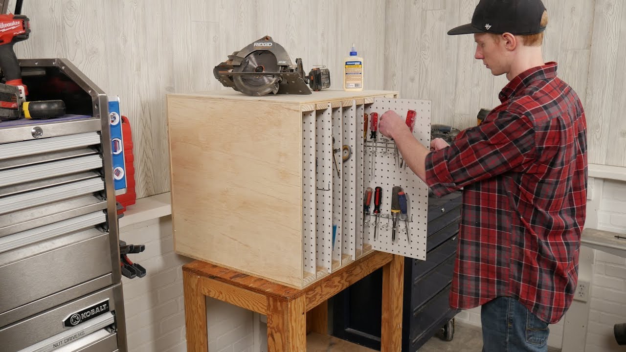 Saturday Morning Workshop: Sliding Pegboard Storage Box